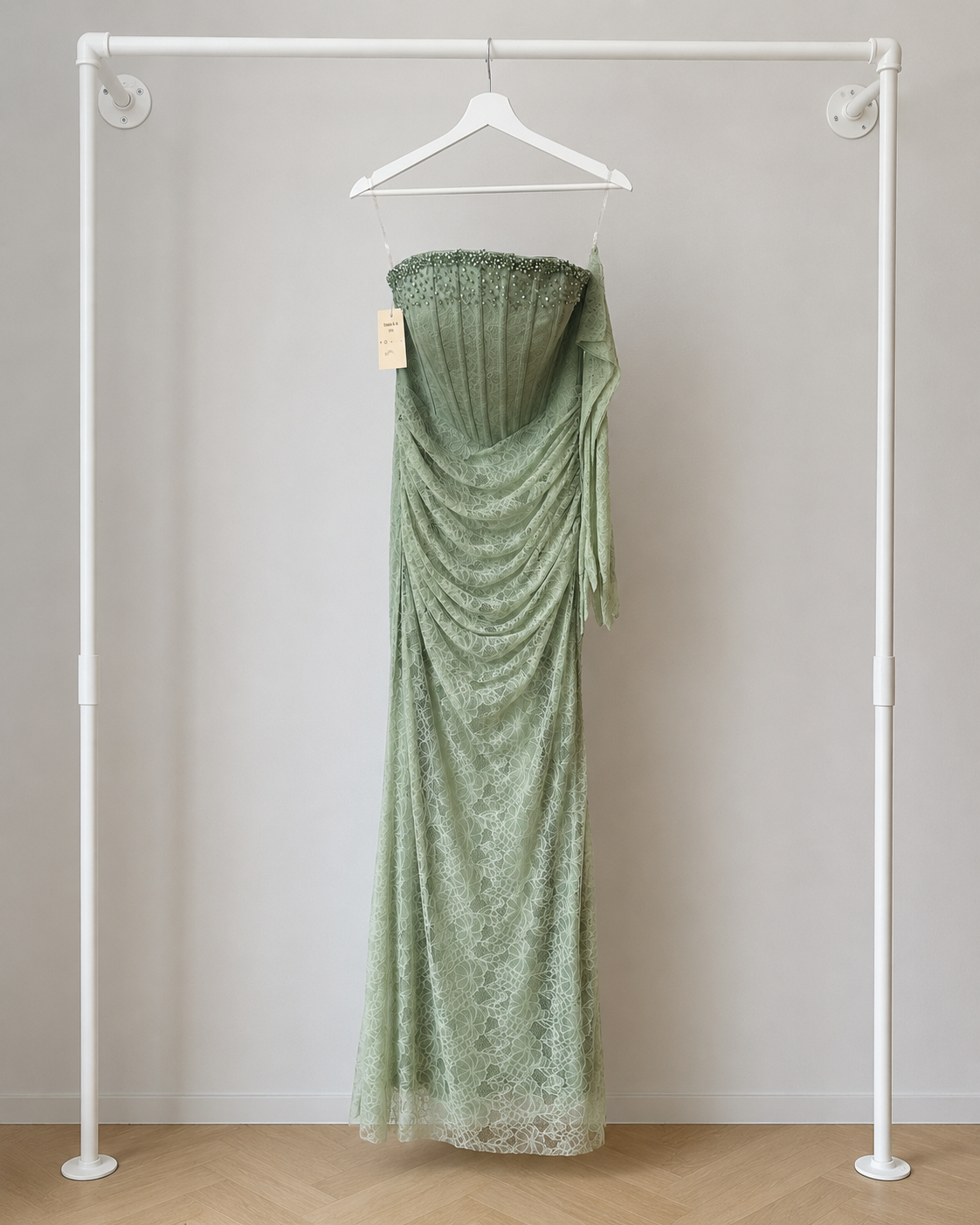 Saila - Lange Avondjurk - Groen| Strapless