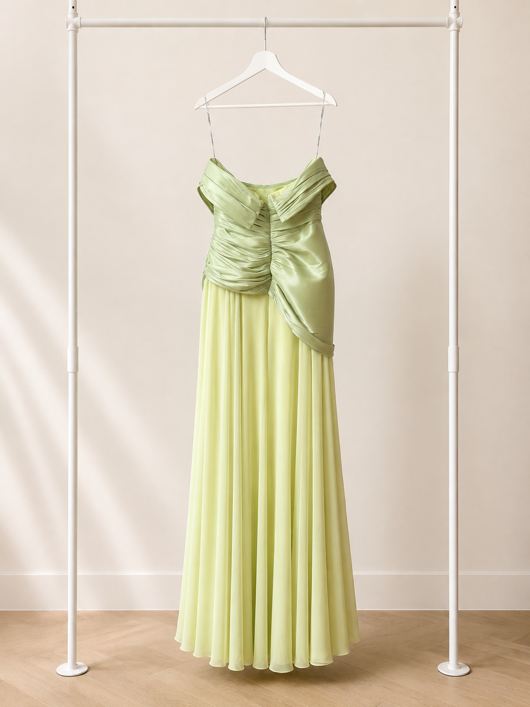 Alya - Lange Avondjurk - Mintgroen | Strapless