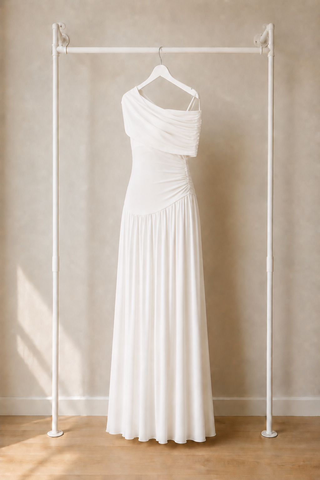 Amélie - Lange Jurk - Wit | High Neck