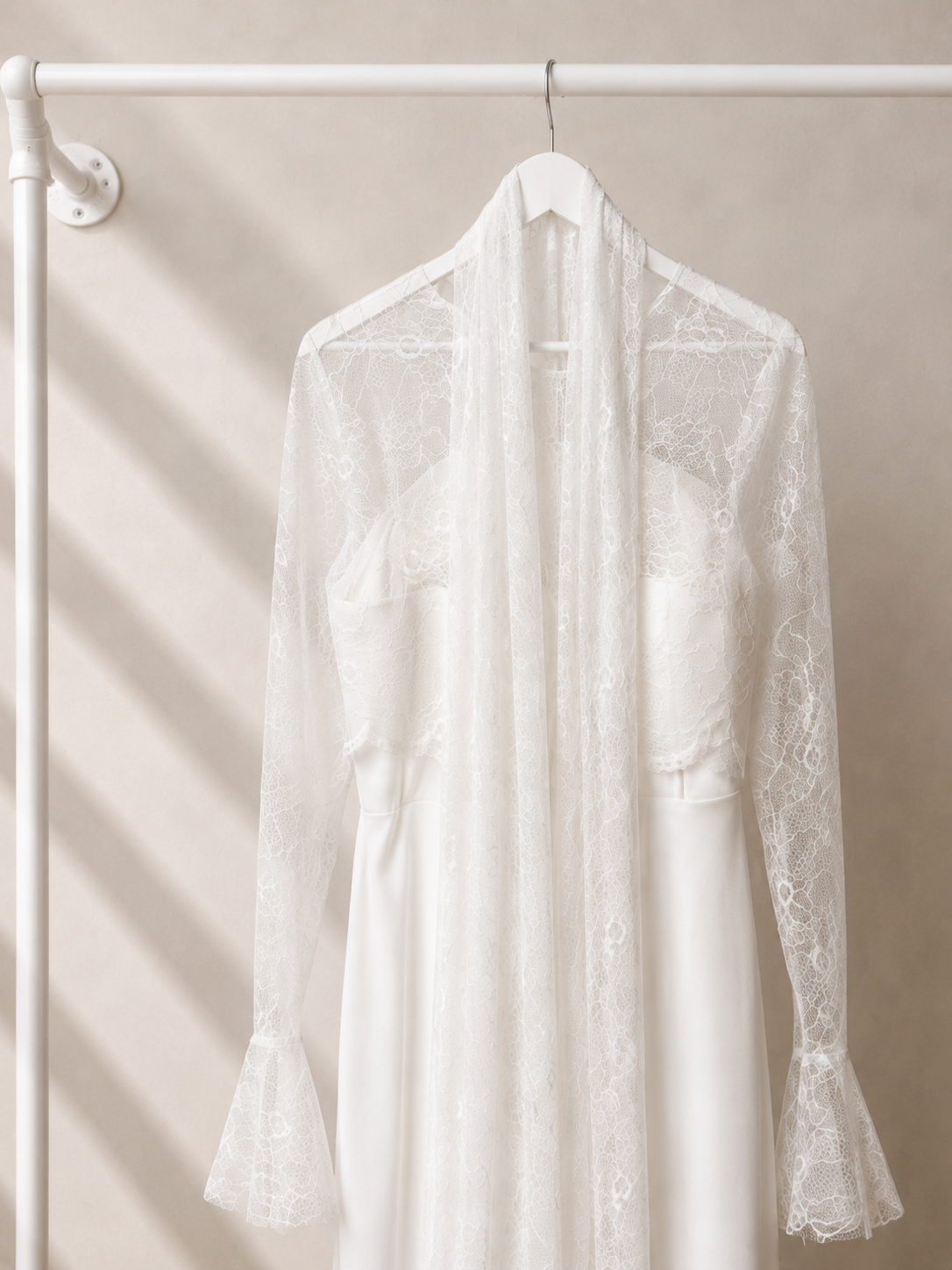 Aray - Lange Avondjurk - Wit | High Neck