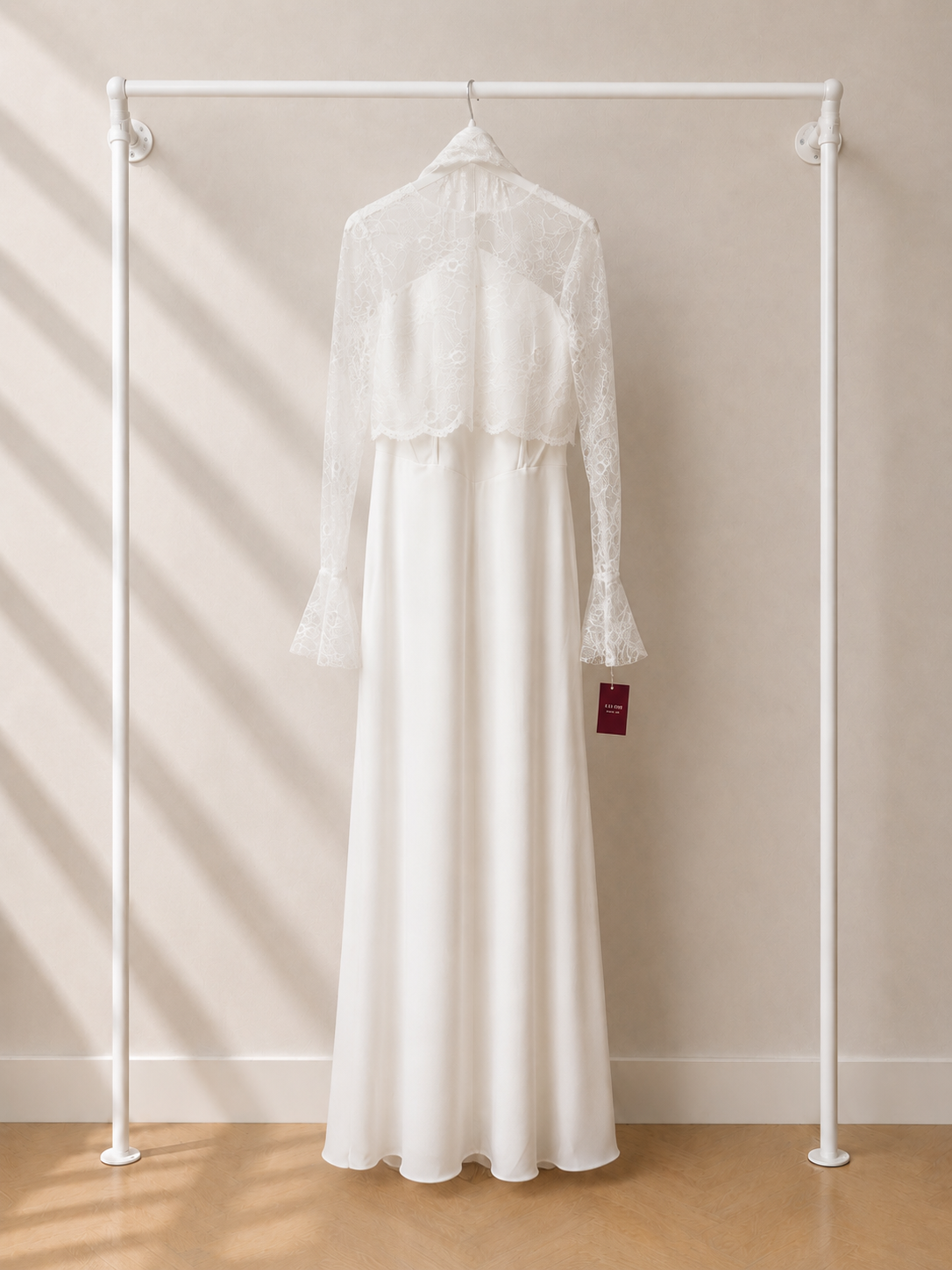 Aray - Lange Avondjurk - Wit | High Neck