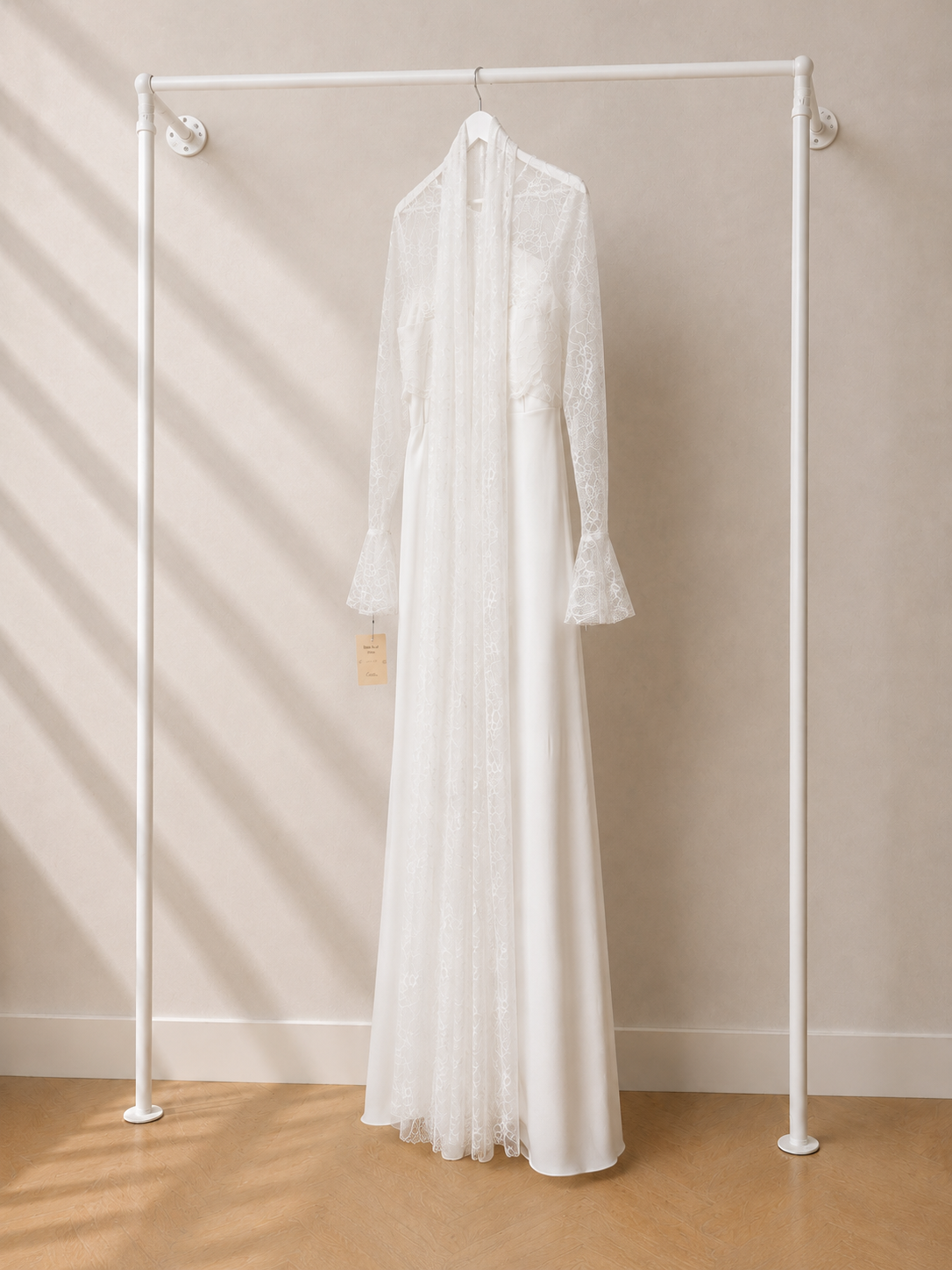 Aray - Lange Avondjurk - Wit | High Neck