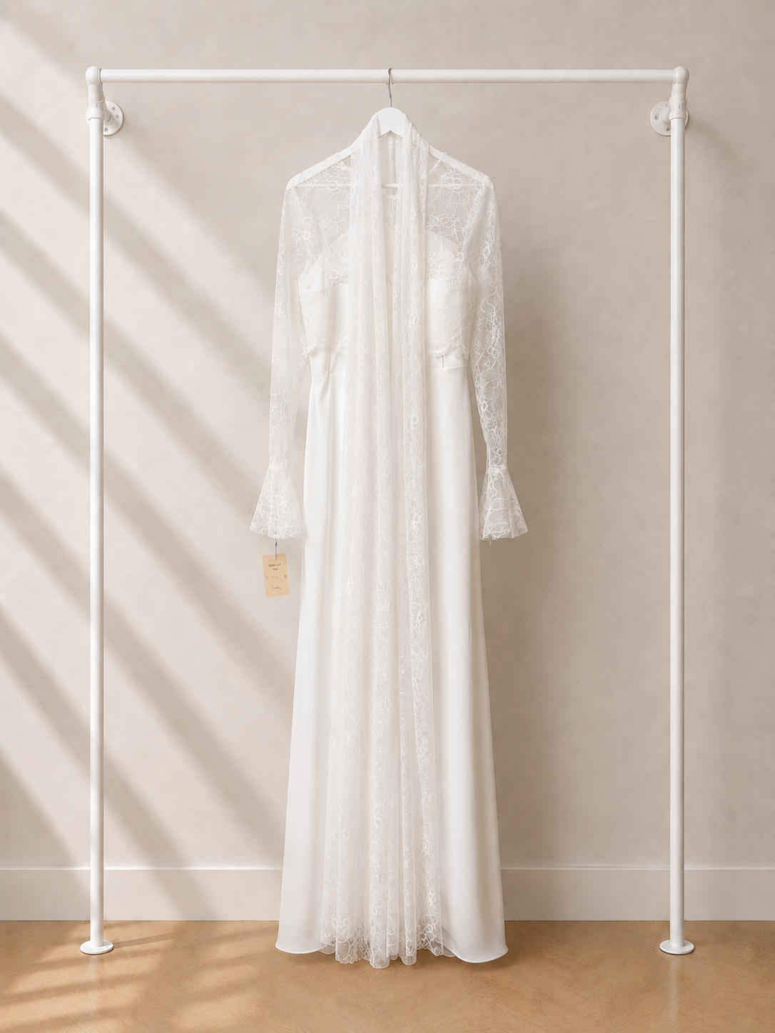 Aray - Lange Avondjurk - Wit | High Neck