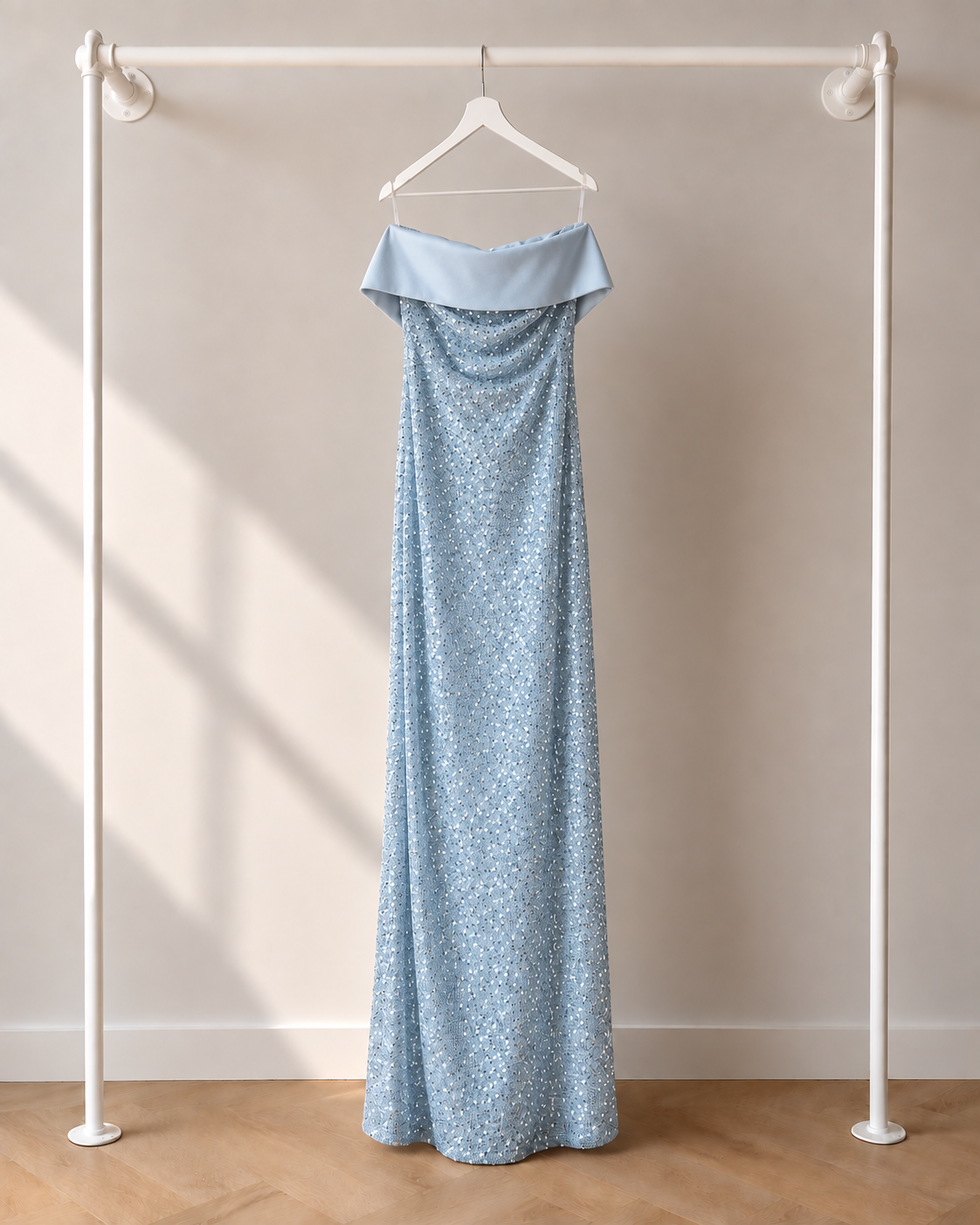 Deniz – Off shoulder Jurk – Blauw