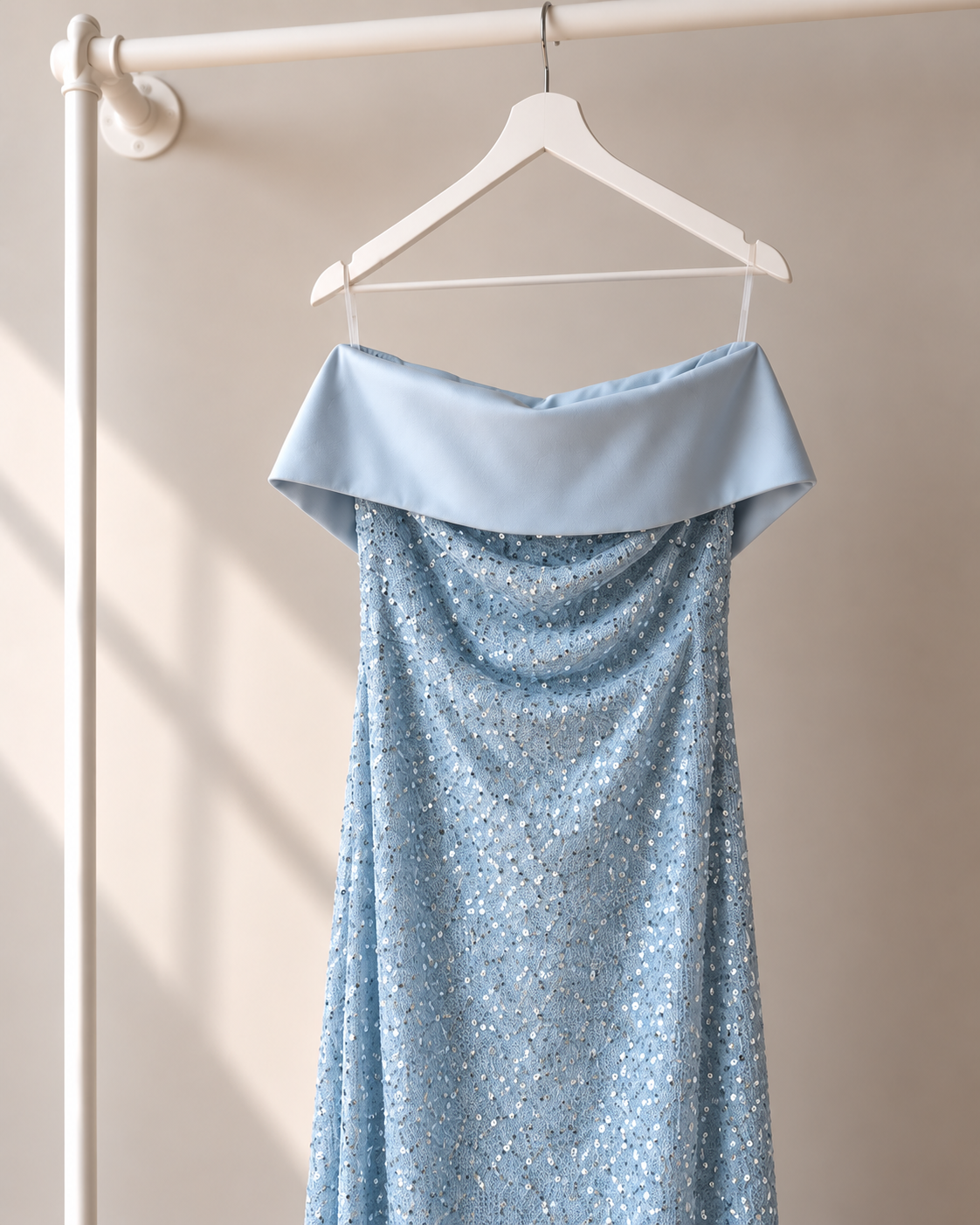 Deniz – Off shoulder Jurk – Blauw