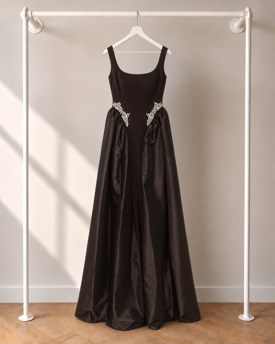 Evalyn – Lange Jurk – Espresso Bruin