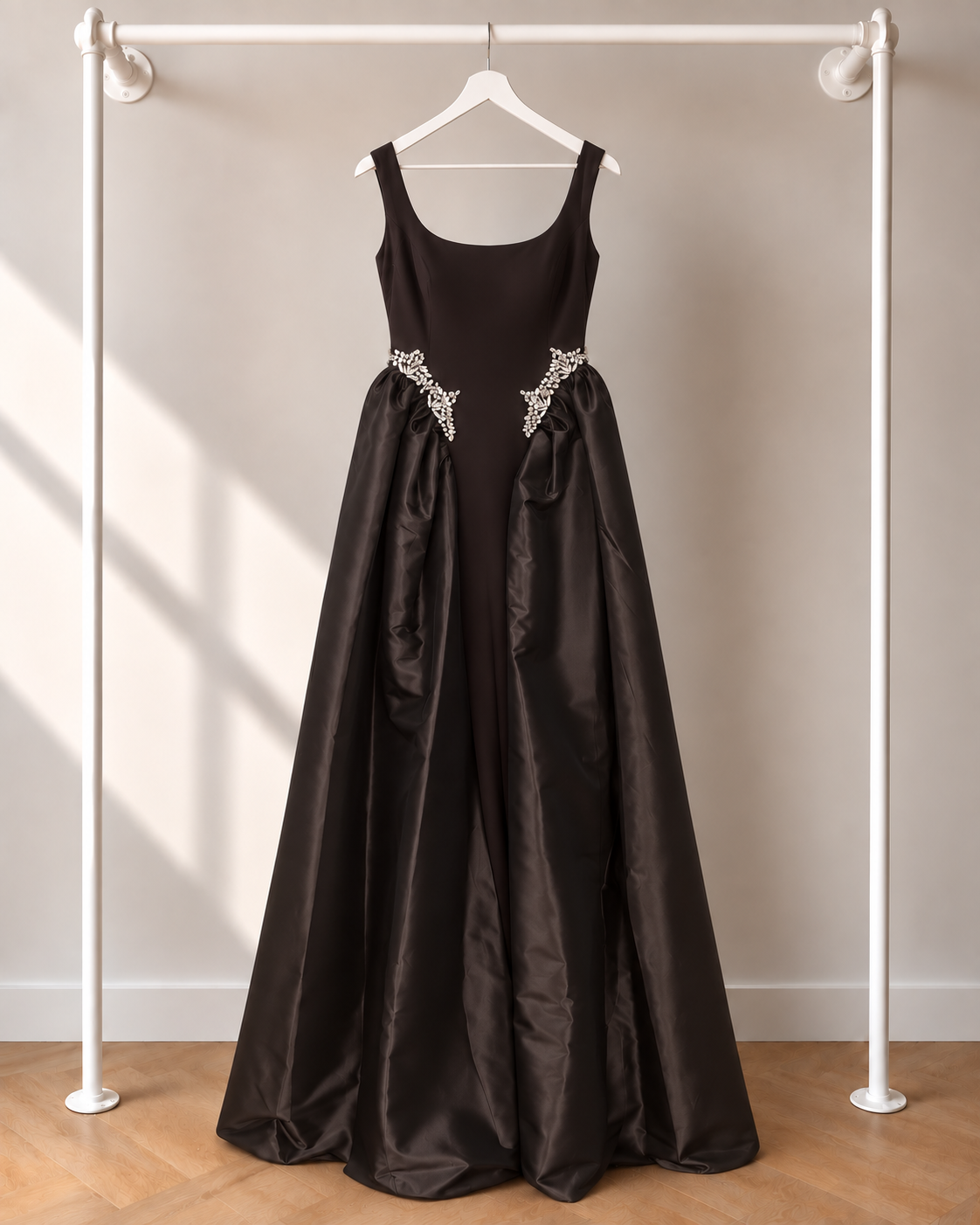 Evalyn – Lange Jurk – Espresso Bruin