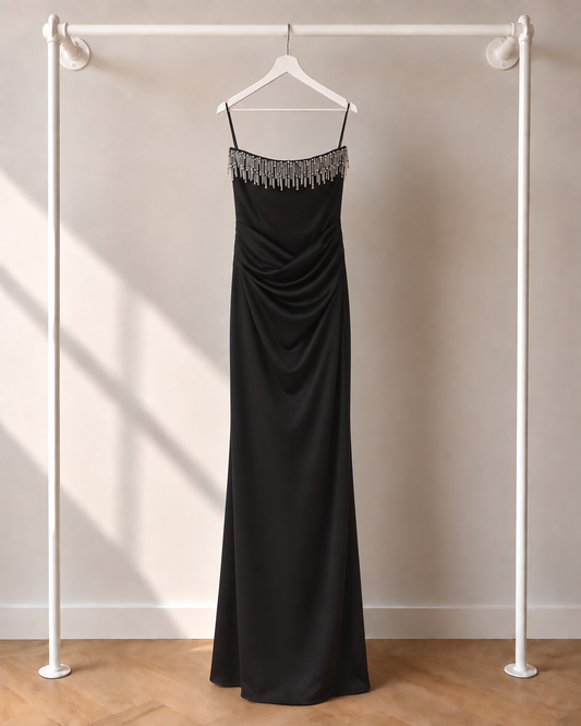 Julia – Lange Jurk – Bruin
