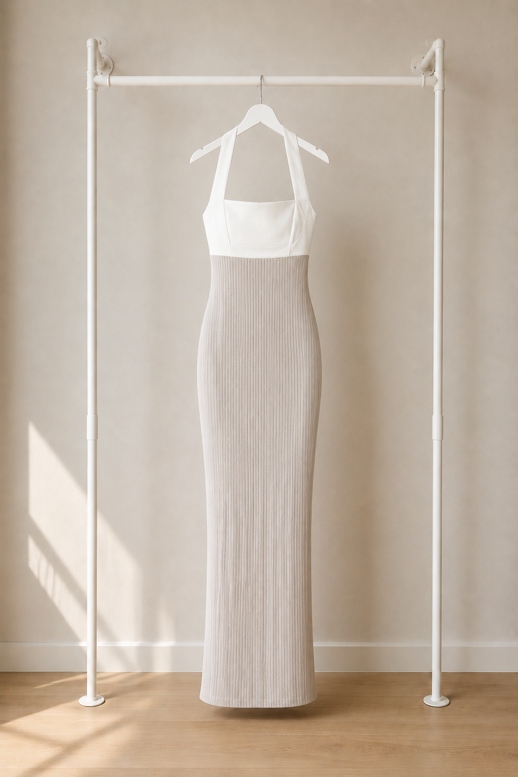 Léora - Lange Avondjurk - Ivory | One Shoulder