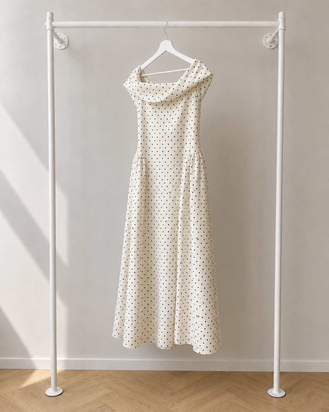 Lalita  - Midi Jurk - Ivory | Polka Dot