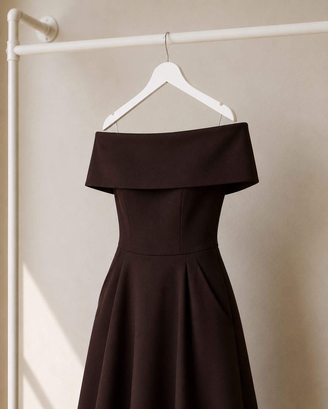 Maysa - Lange Jurk - Chocolate Brown