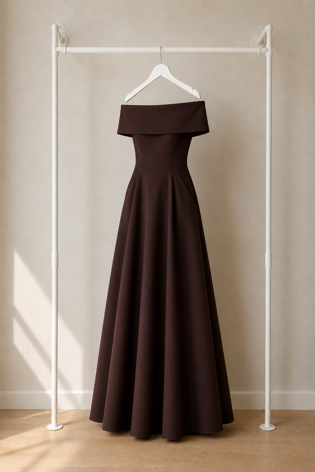 Maysa - Lange Jurk - Chocolate Brown