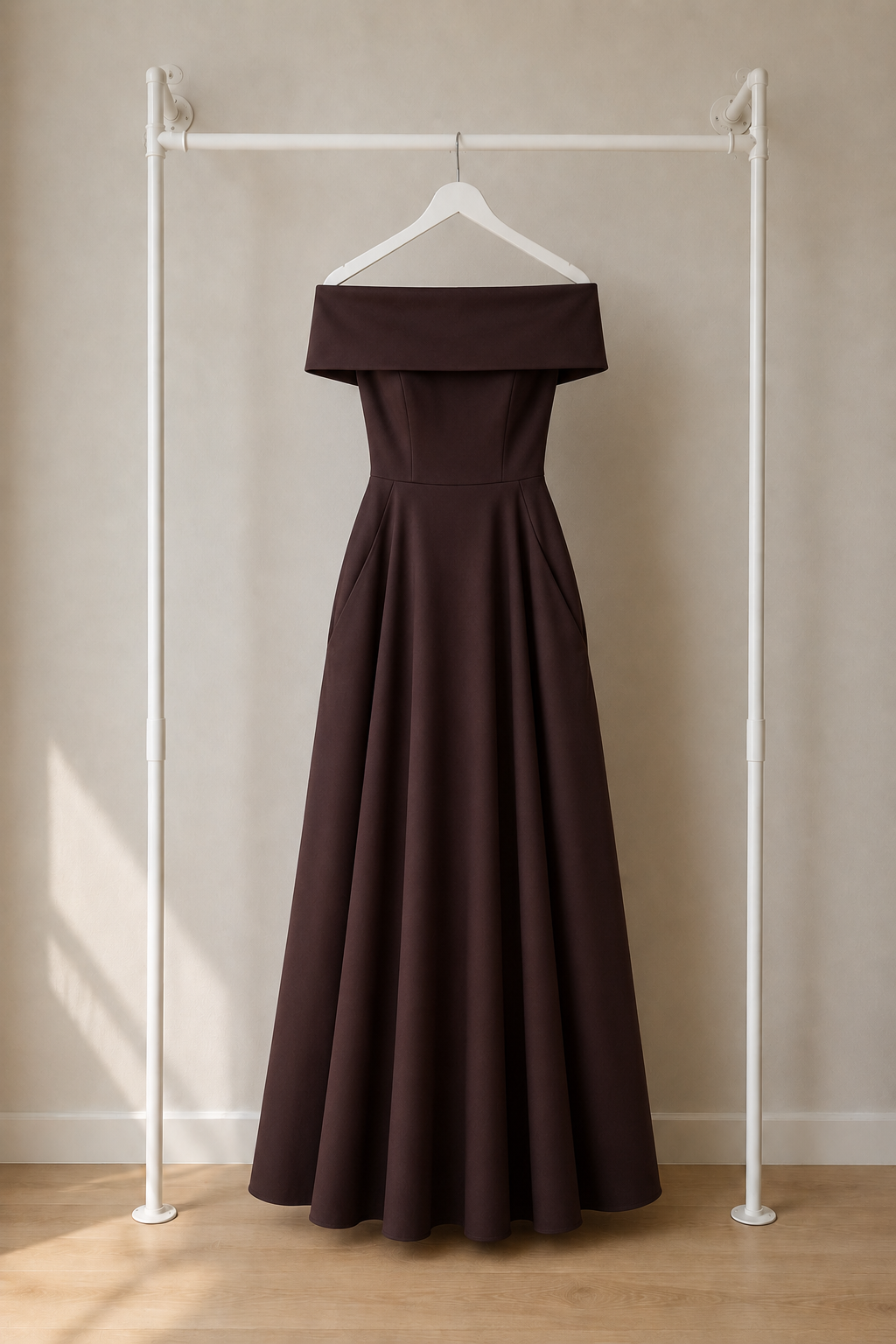 Maysa - Lange Jurk - Chocolate Brown