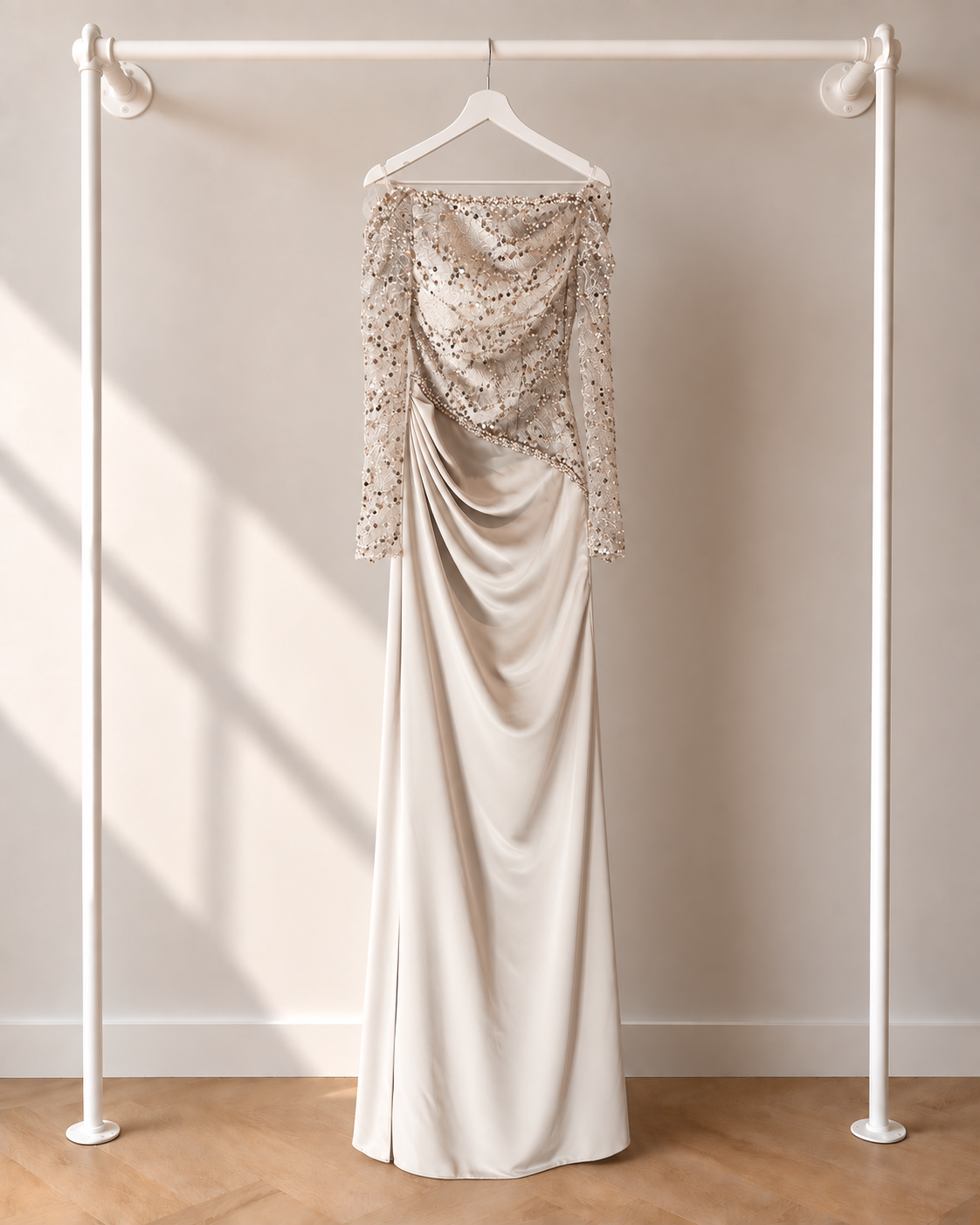 Munai – Lange Jurk – Champagne