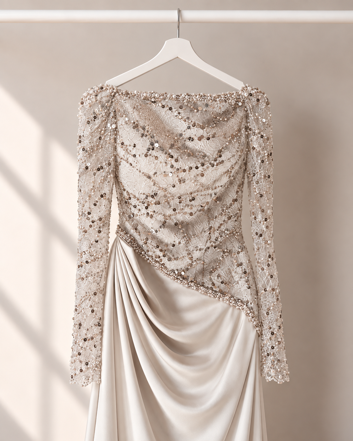 Munai – Lange Jurk – Champagne