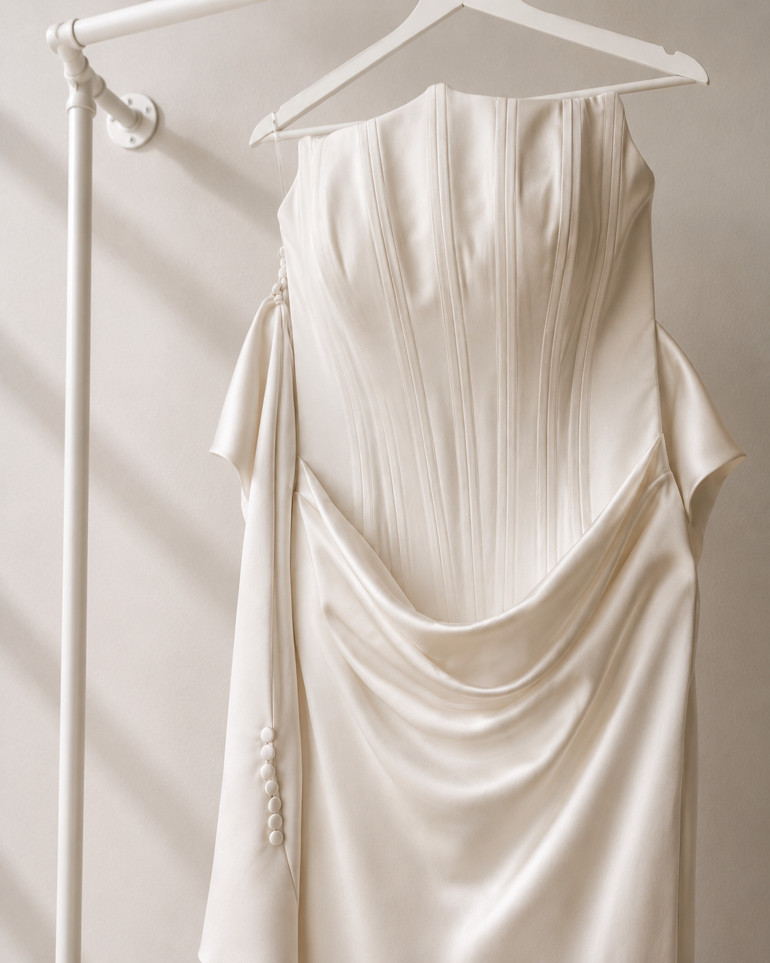 Nisa - Lange Avondjurk - Wit | Draped Halter