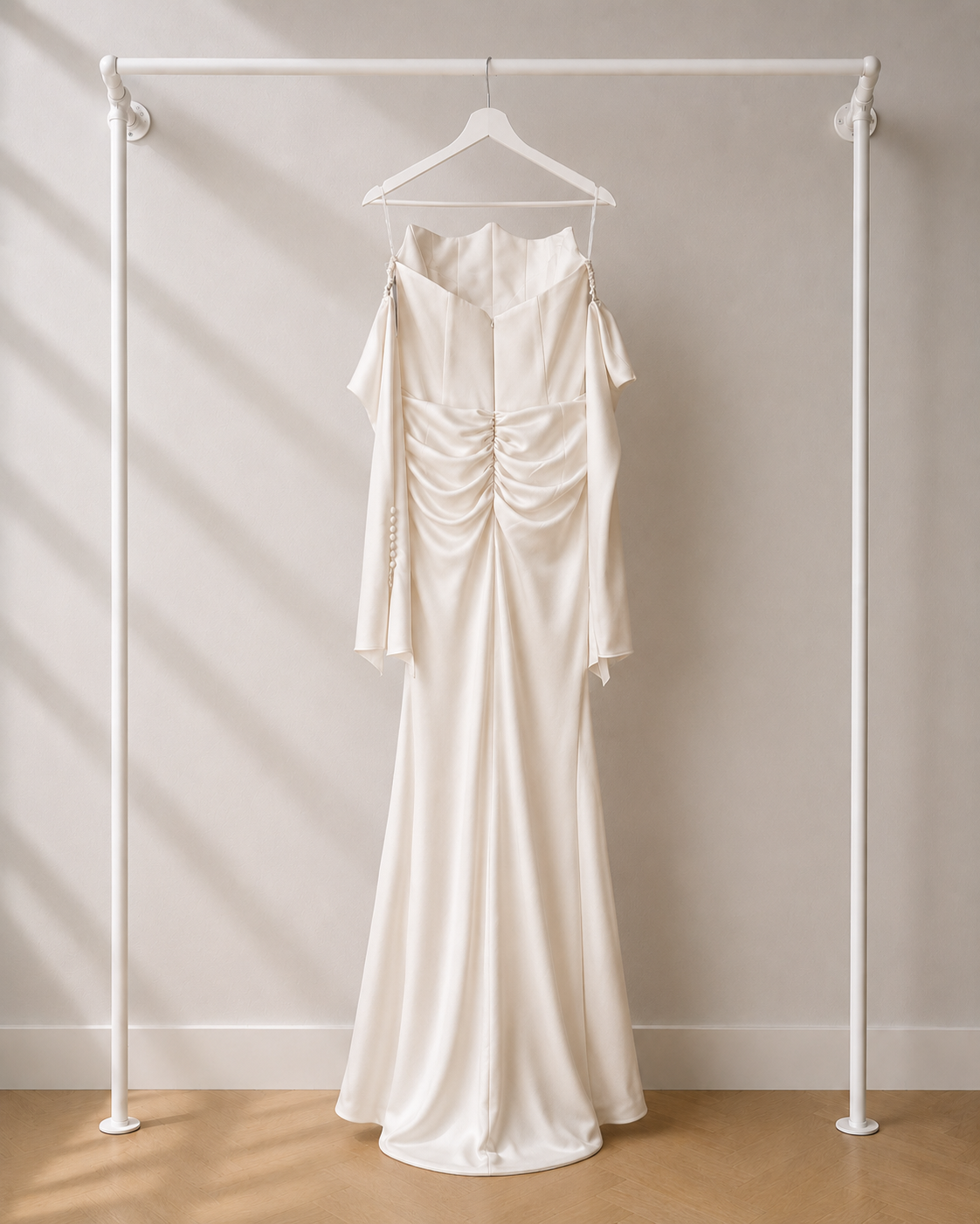 Nisa - Lange Avondjurk - Wit | Draped Halter