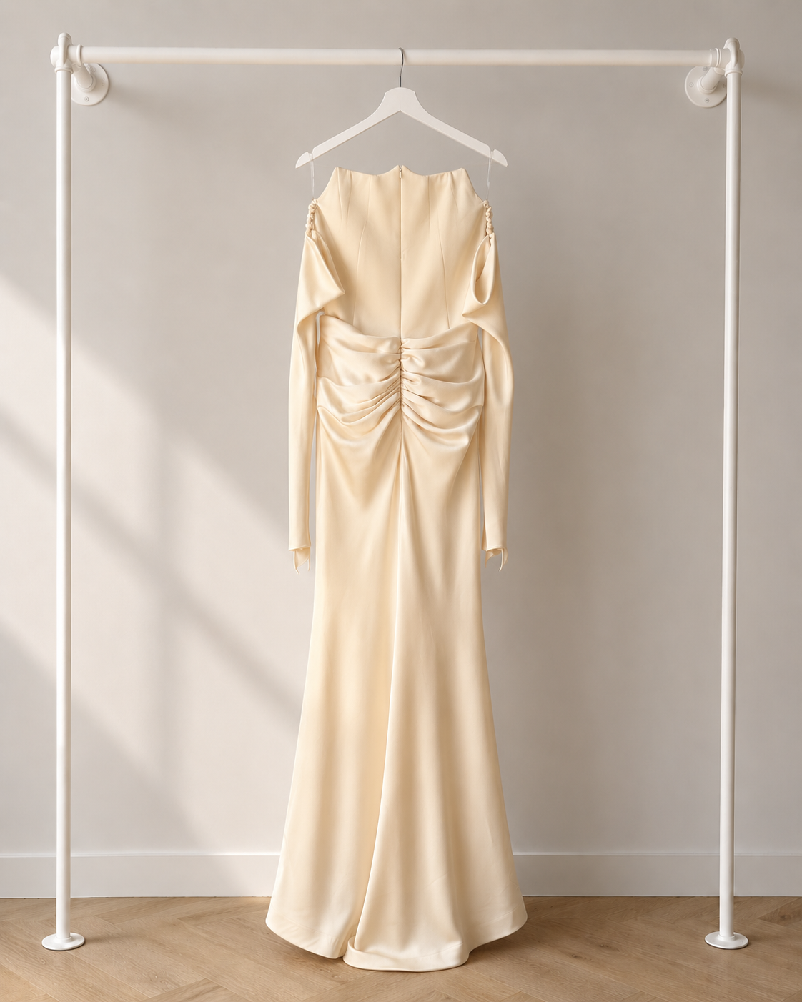 Niyal - Lange Avondjurk - Sorbet Geel | Draped Halter