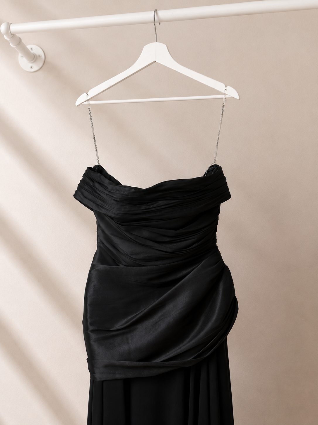 Oisa - Lange Avondjurk - Zwart | Strapless
