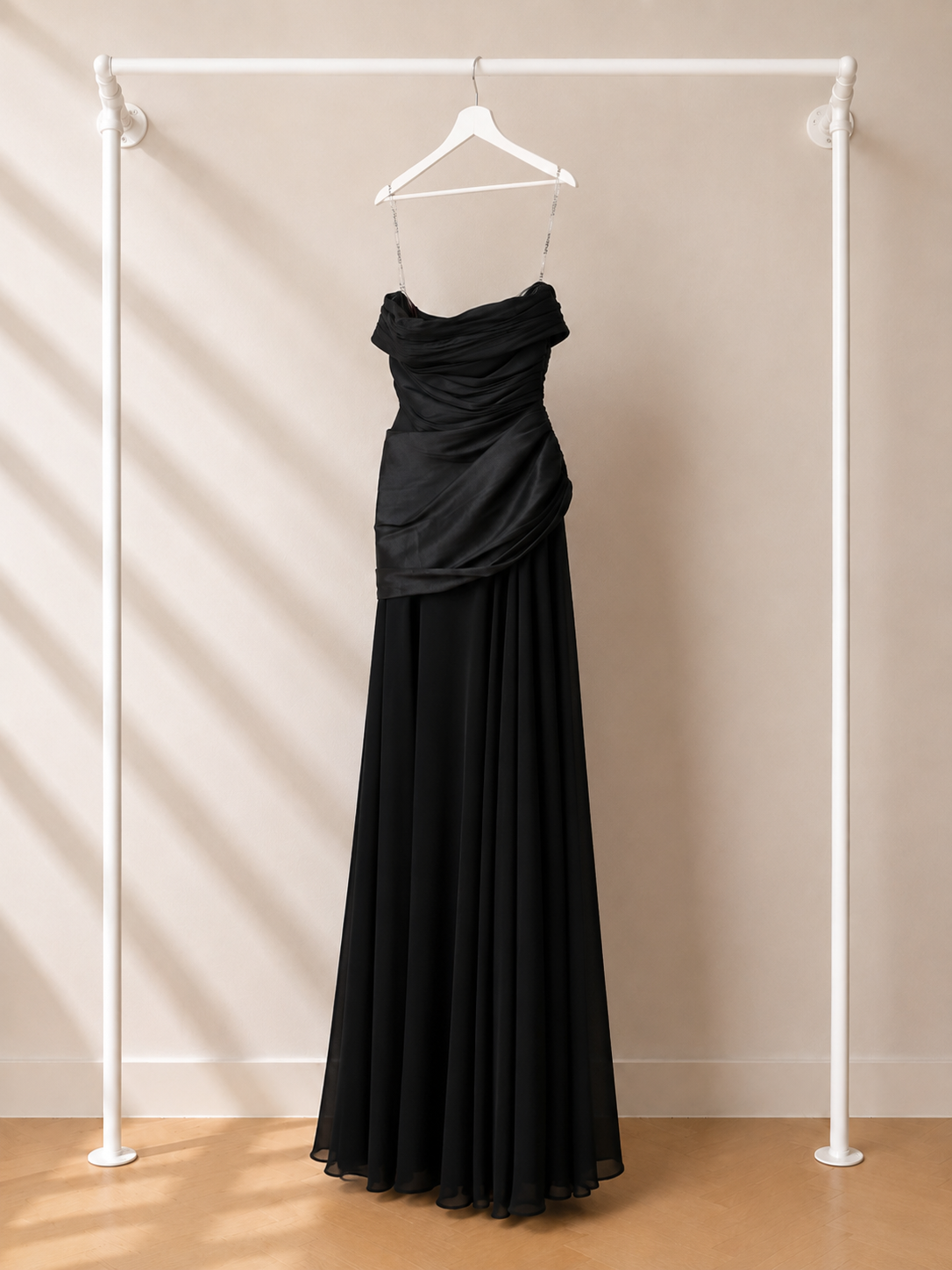 Oisa - Lange Avondjurk - Zwart | Strapless