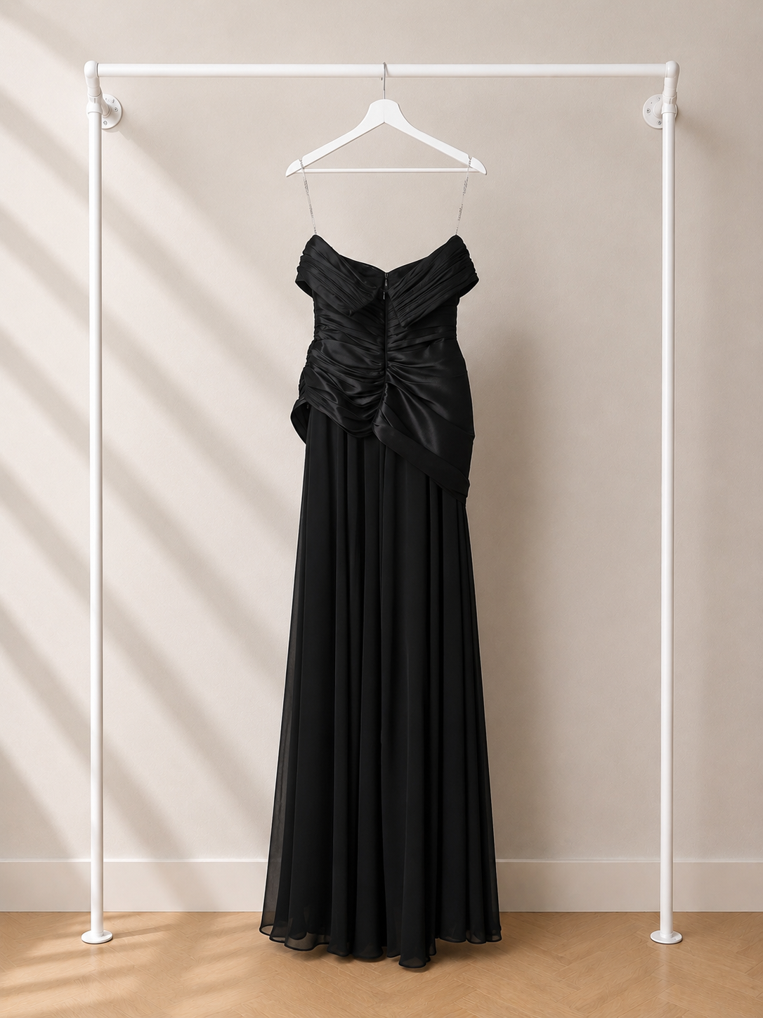 Oisa - Lange Avondjurk - Zwart | Strapless