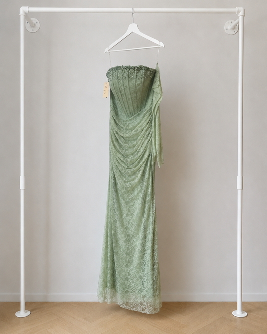 Saila - Lange Avondjurk - Groen| Strapless