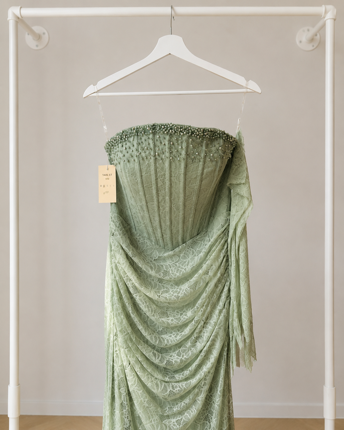 Saila - Lange Avondjurk - Groen| Strapless