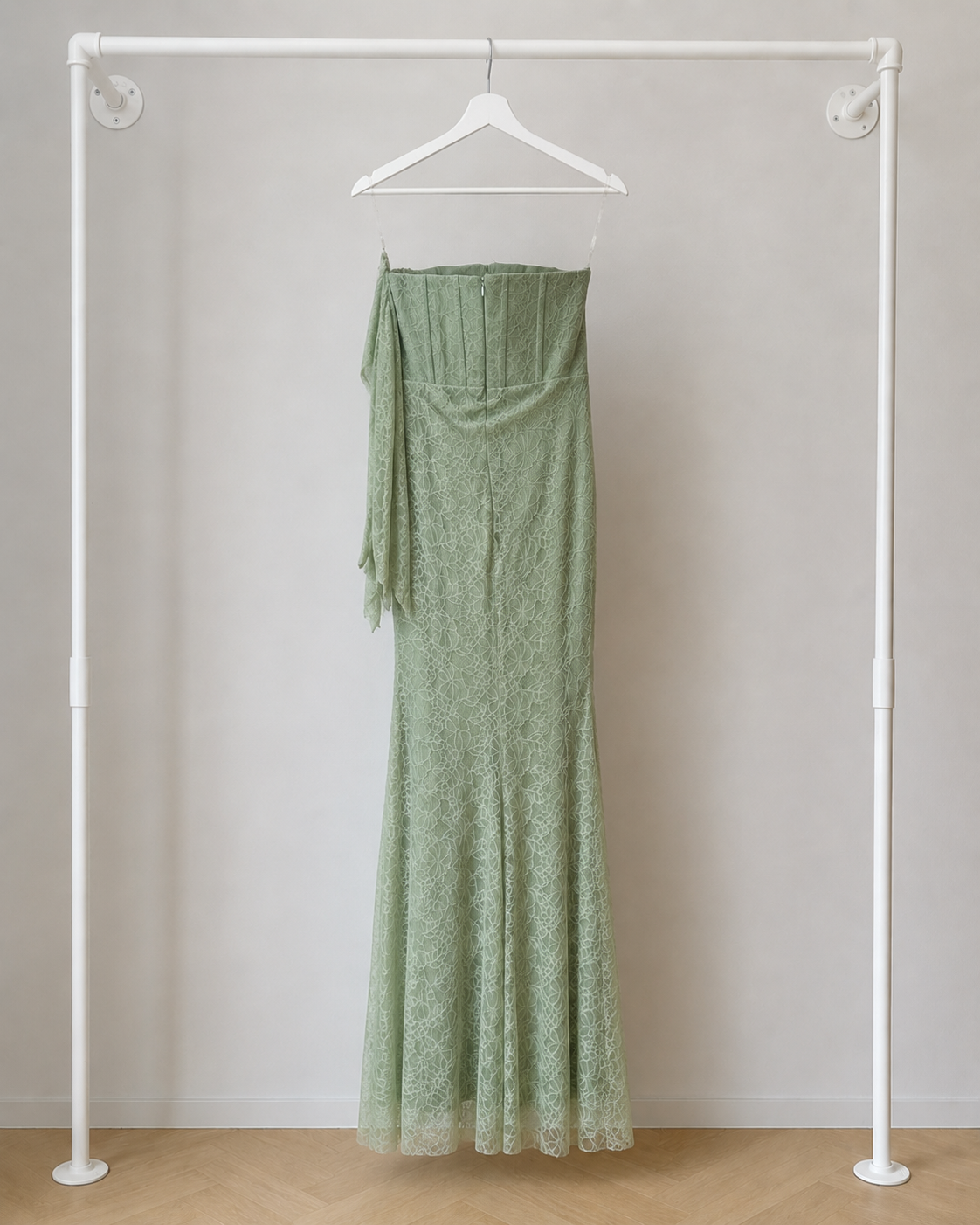 Saila - Lange Avondjurk - Groen| Strapless