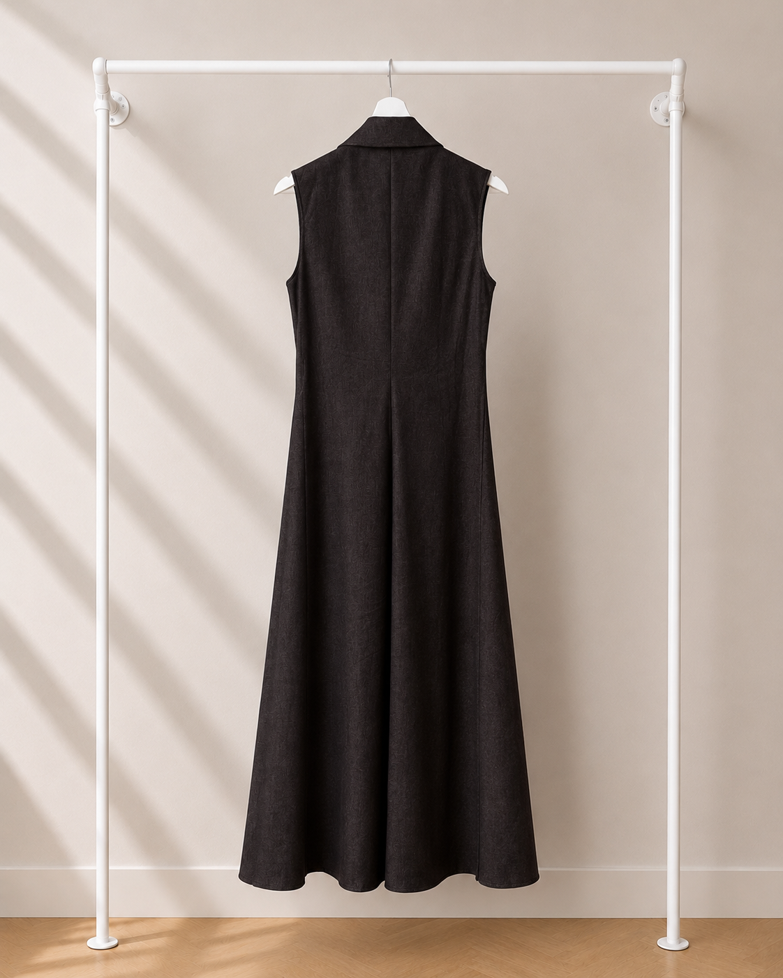 Zoe - Midi Jurk - Donkerbruin | Sleeveless
